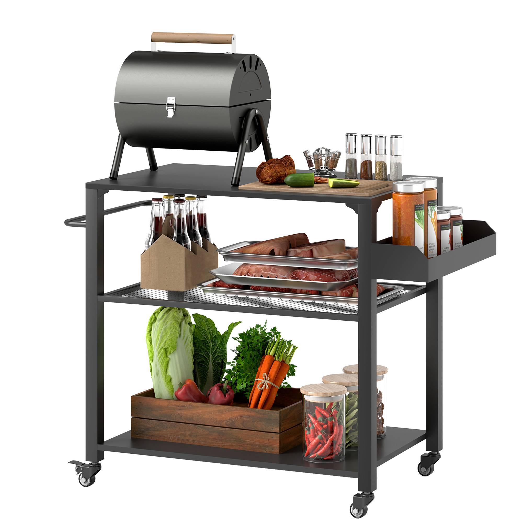 ComfortXL - Chariot barbecue acier noir 105 x 50 x 79 cm pour terrasse et cuisine extérieure - ComfortXL Outdoor Living