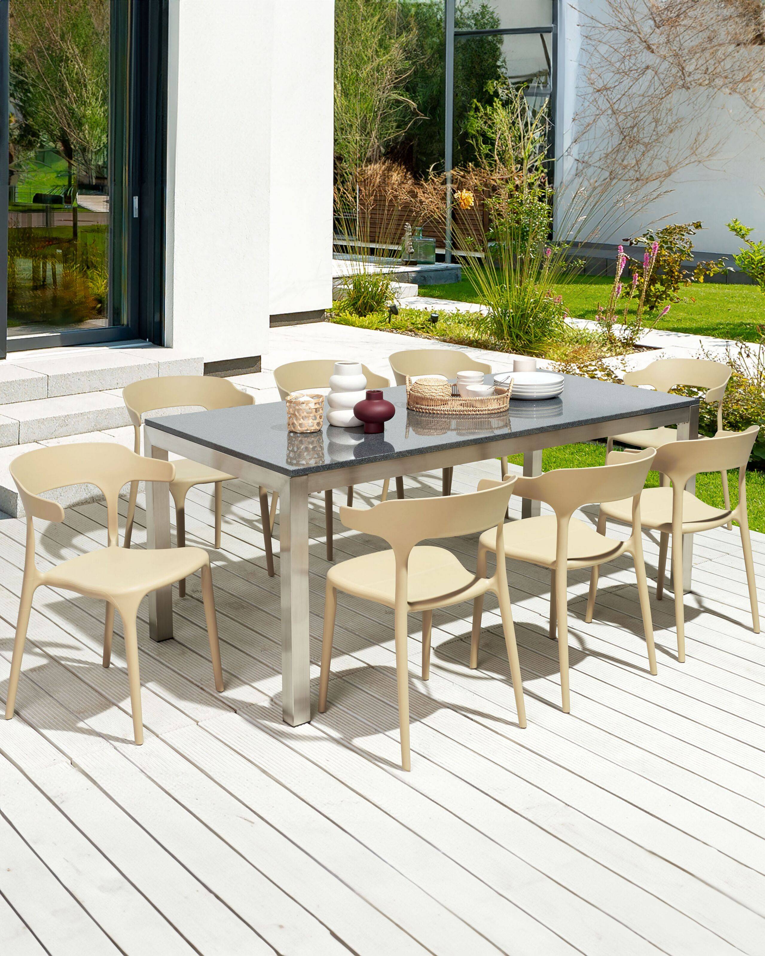 Beliani - Chaise de jardin Polypropylène Beige GUBBIO - Beliani - Imagen 1