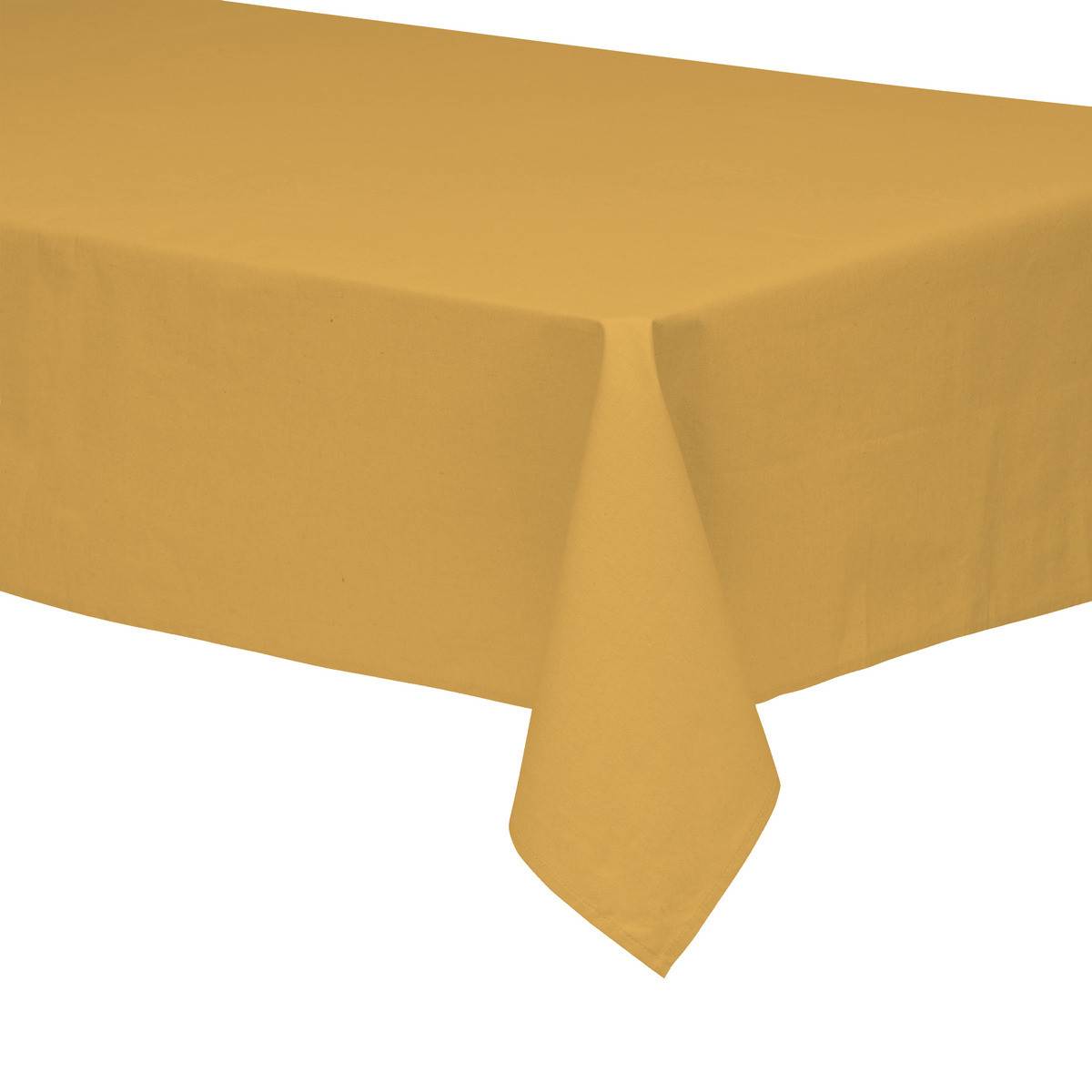 Nappe en polycoton Jaune Ocre 150 x 250 cm - Imagen 1