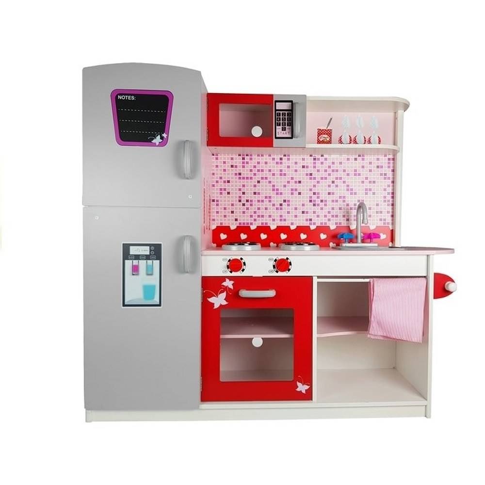 Cuisine jouet en bois pour enfants avec 14 accessoires, four, évier, réfrigérateur et micro-ondes, âge 3+ ans, 86x64x84,5cm, argenté et marron | Leroy Merlin Cuisine jouet en bois pour enfants avec 14 accessoires, four, évier, réfrigérateur et micro-ondes, âge 3+ ans, 86x64x84,5cm, argenté et marron | Leroy Merlin