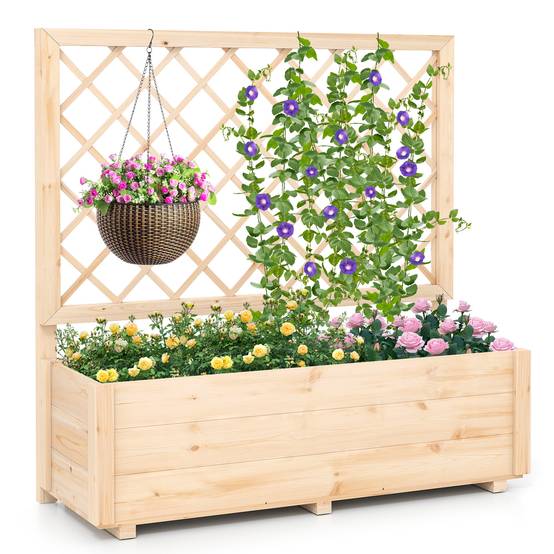 Jardinière Surélevée En Tissu Respirant Avec 8 Grilles - Parfaite Pour Légumes, Fleurs Et Herbes Sur Balcon Ou Terrasse (180 X 90 X 30 Cm)