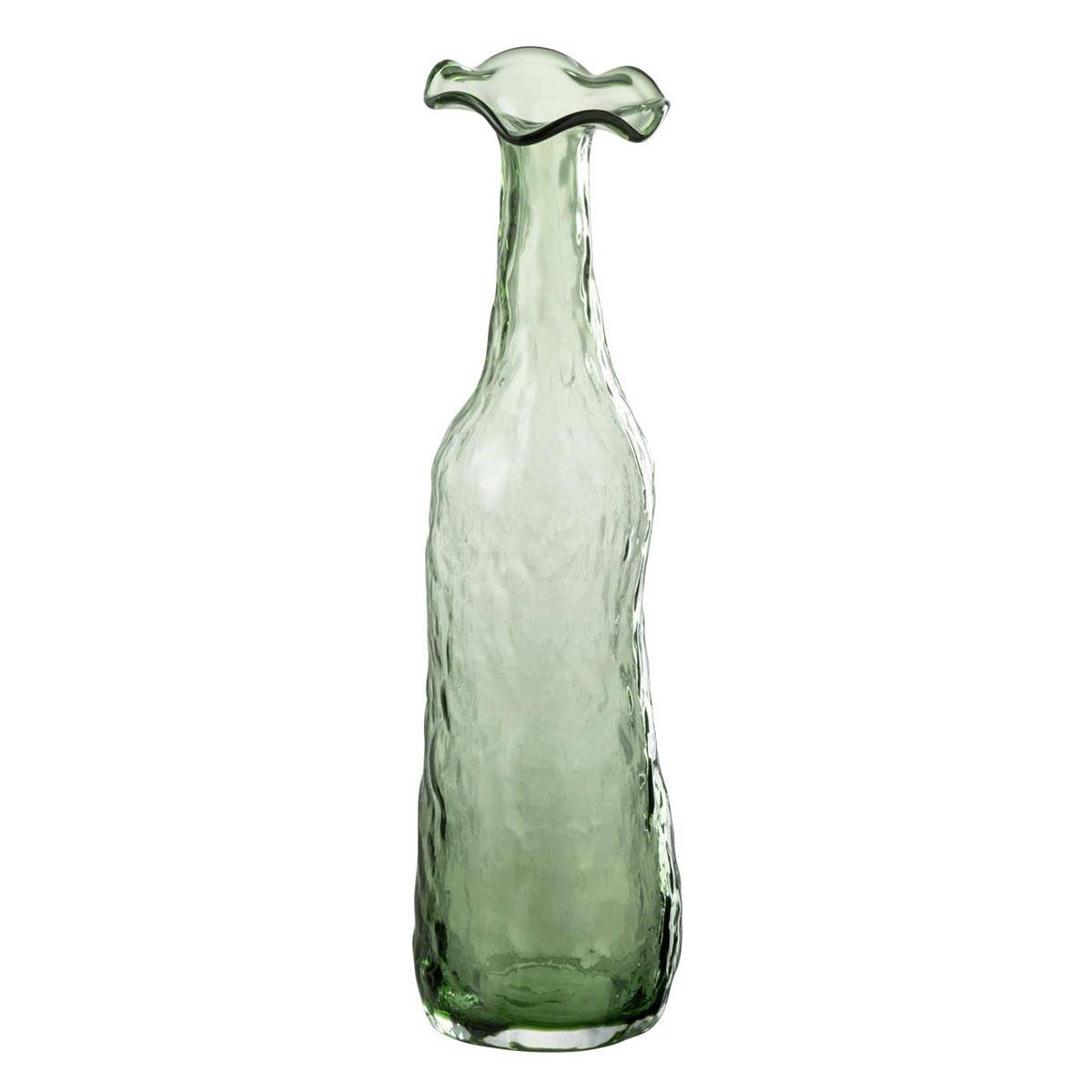 Vase Design en Verre "Eclosion" 33cm Vert - Image 1