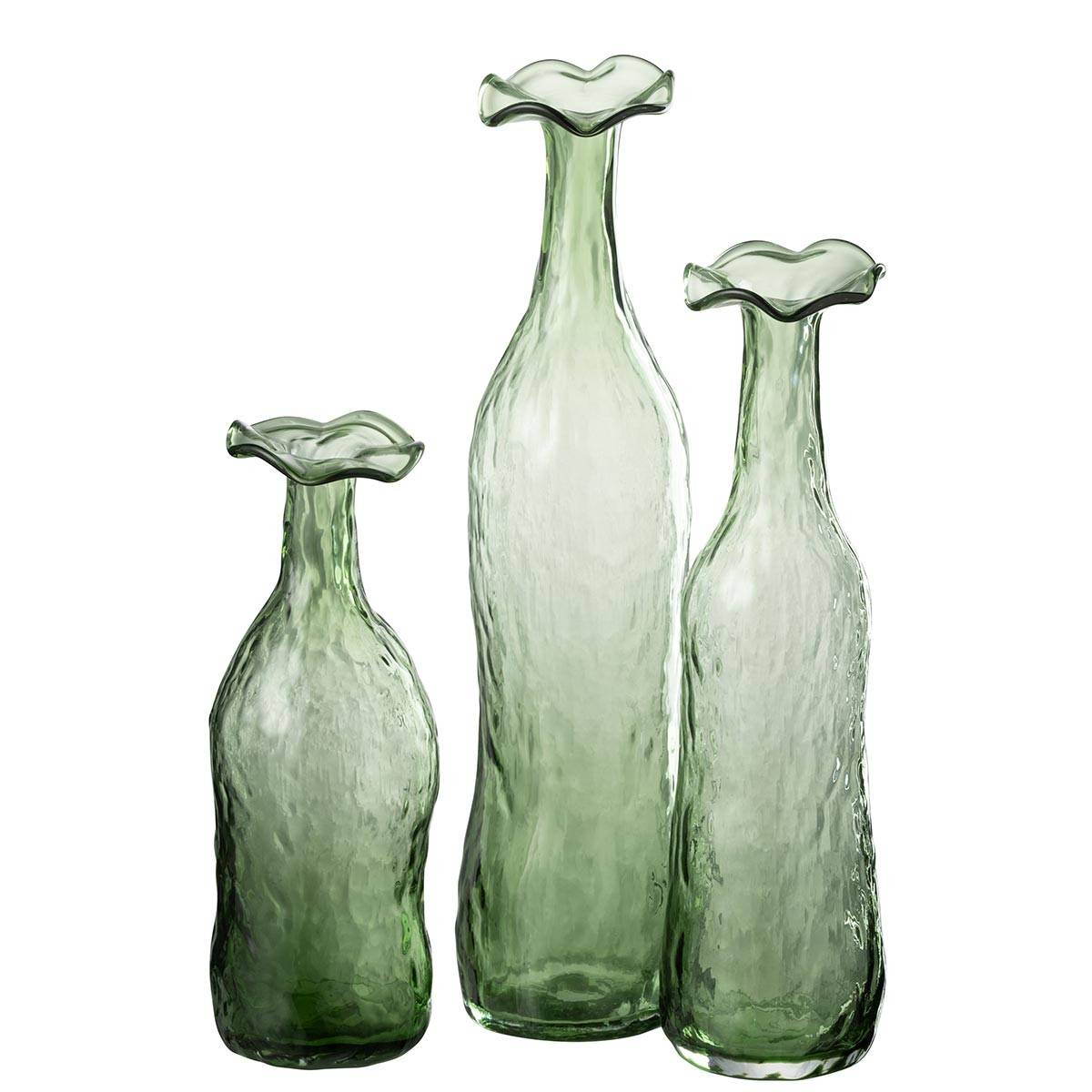 Vase Design en Verre "Eclosion" 33cm Vert - Image 2