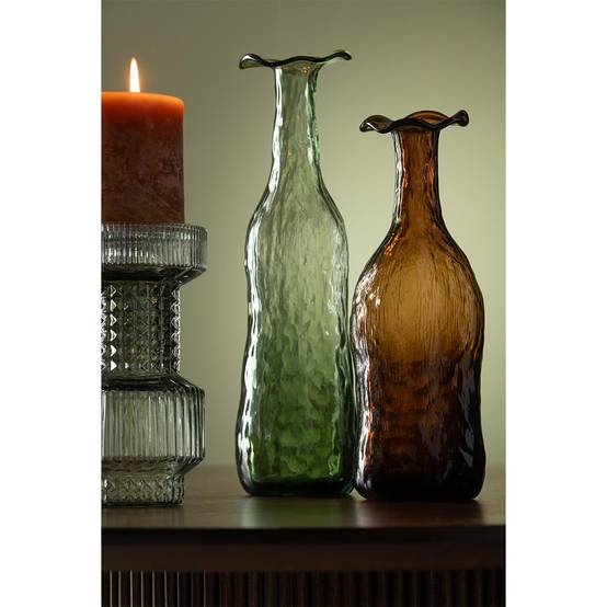 Vase Design en Verre "Eclosion" 33cm Vert - Image 4