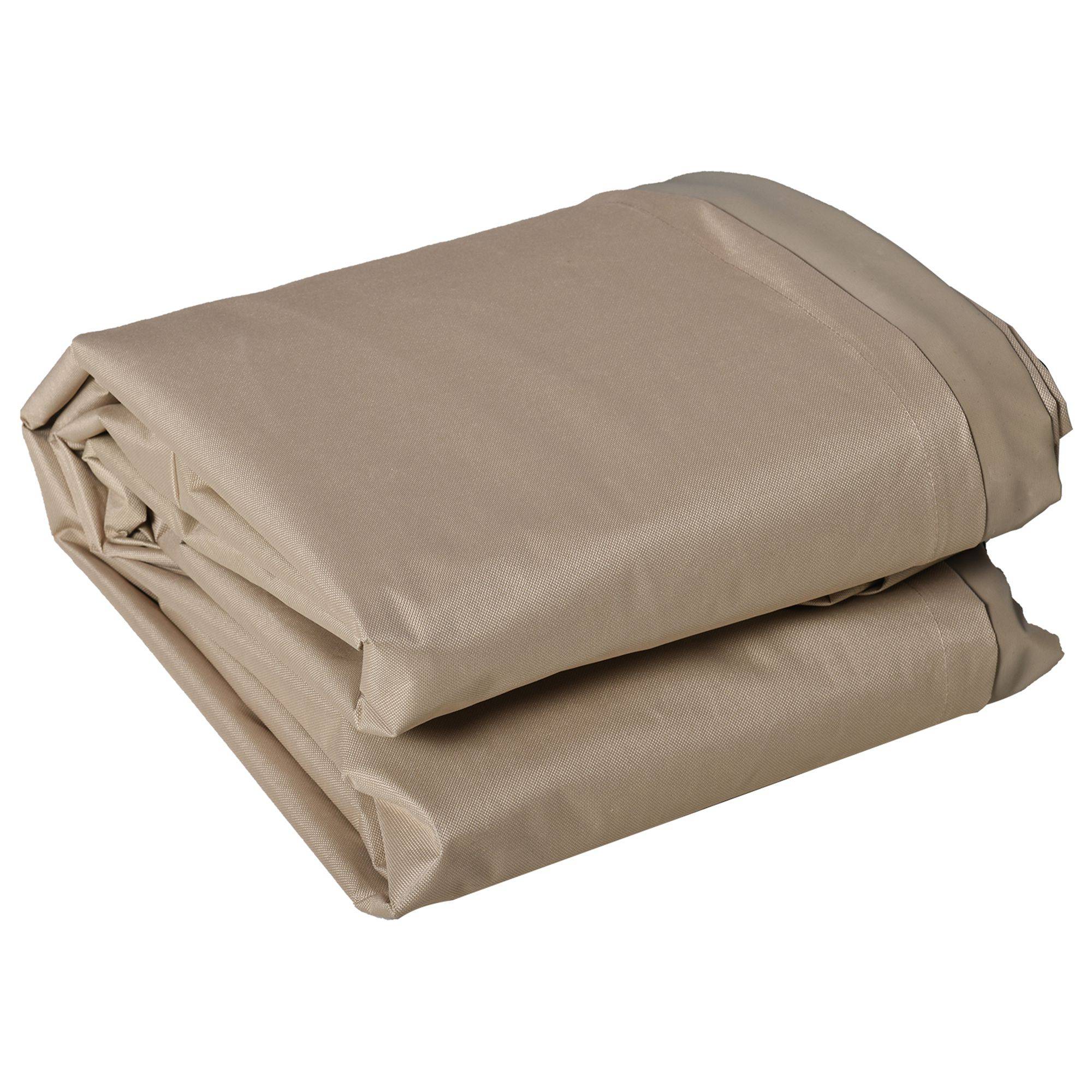 ComfortXL - Housse salon de jardin Oxford 275 x 205 x 90 cm beige anti-UV résistante à l’eau avec cordon de serrage - Image 9
