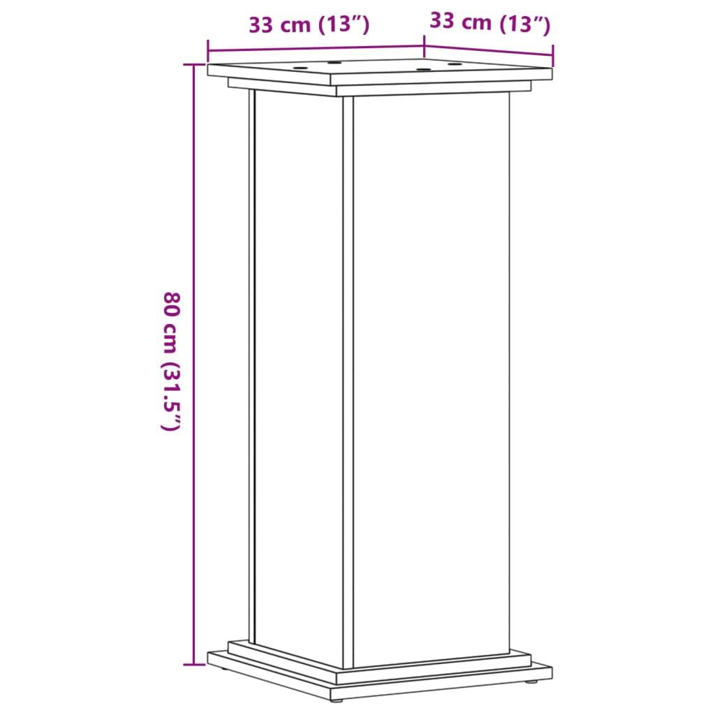 Vidaxl - Support pour plantes blanc 33x33x80 cm bois d'ingénierie vidaXL 852969 - Image 3