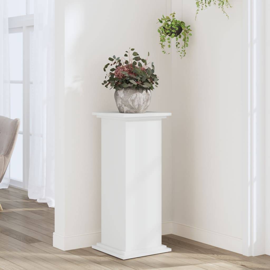 Vidaxl - Support pour plantes blanc 33x33x80 cm bois d'ingénierie vidaXL 852969 - Image 1