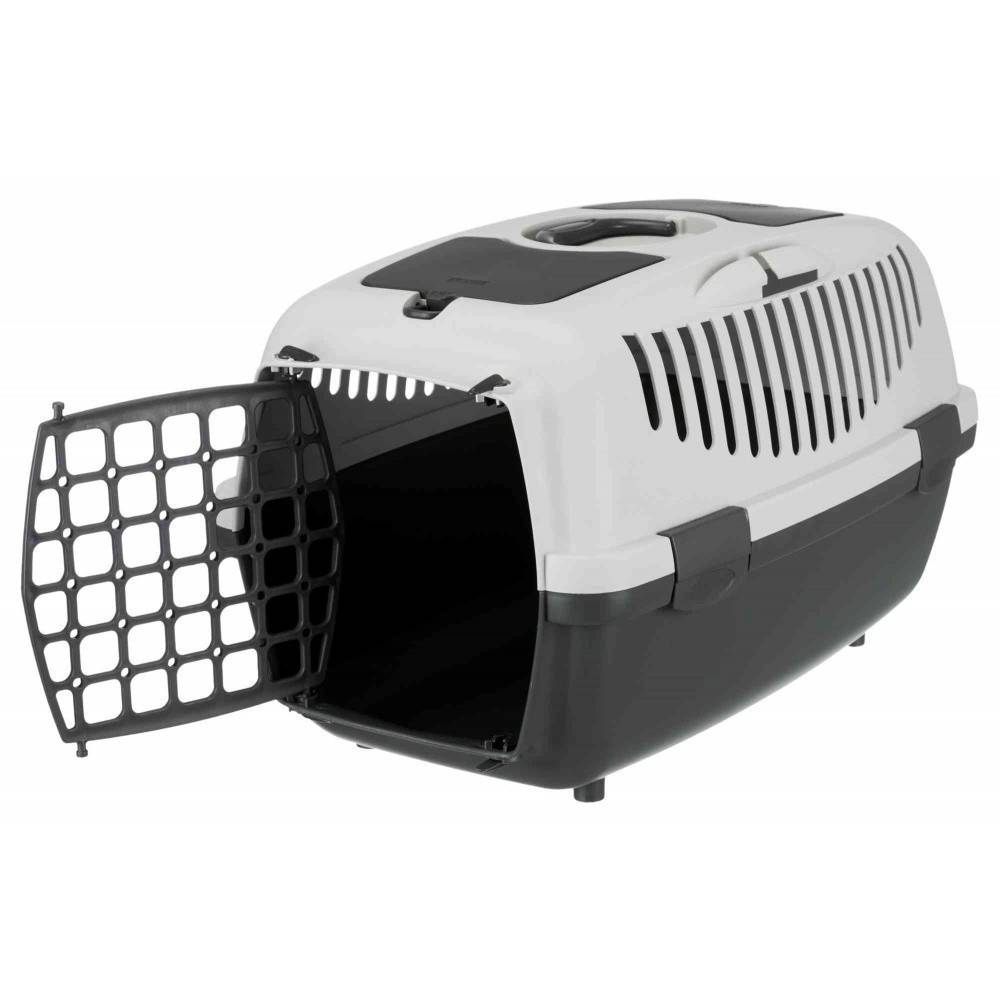 Trixie - Box de transport Capri 2, XS-S, 37 x  34 x  55 cm, gris pour petit chien max 8 kg - Imagen 2