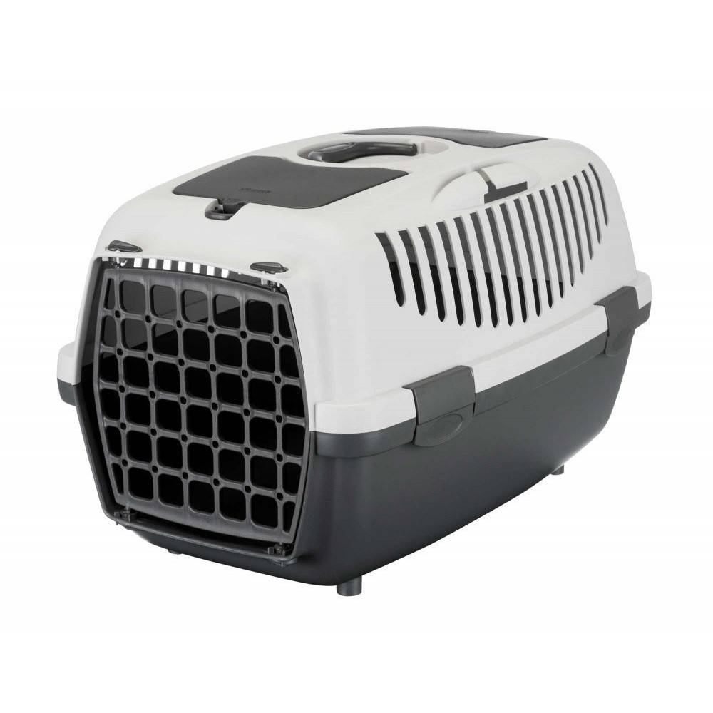Trixie - Box de transport Capri 2, XS-S, 37 x  34 x  55 cm, gris pour petit chien max 8 kg - Imagen 1