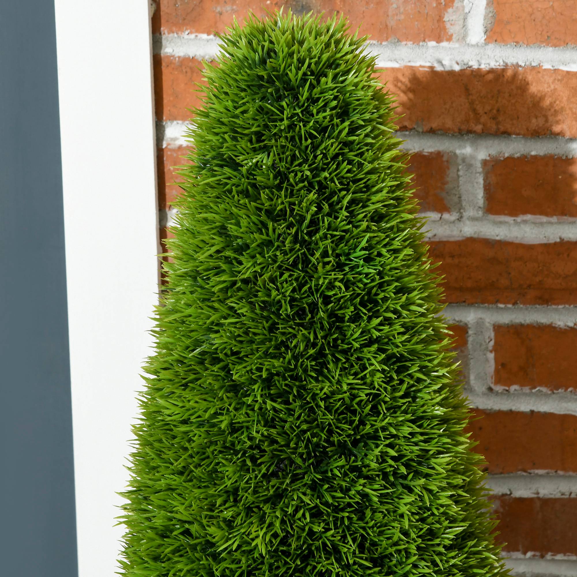 Cyprès artificiels plastique ciment pour terrasse et salon protection solaire 90cm vert - ComfortXL Outdoor Living - Image 10