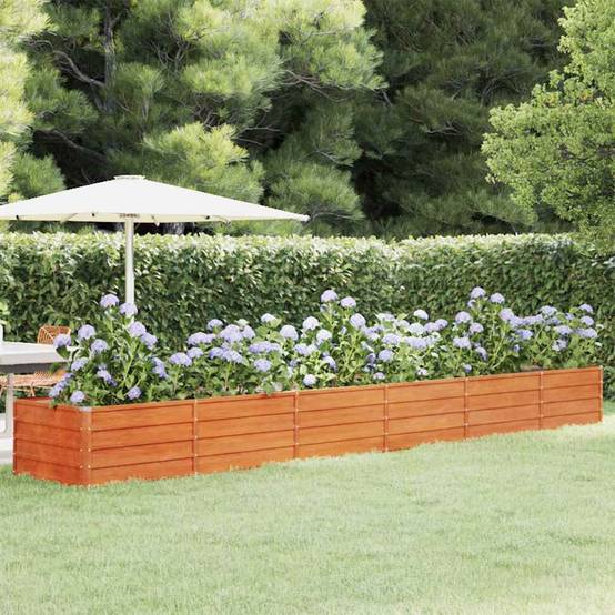 ComfortXL - Carré potager extra-long en acier Corten pour bordure 480x80x45cm – ComfortXL Outdoor Living - Image 1