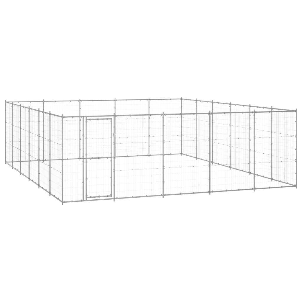 Helloshop26 - Chenil extérieur cage enclos parc animaux chien extérieur acier galvanisé 36,3 m² - Imagen 1