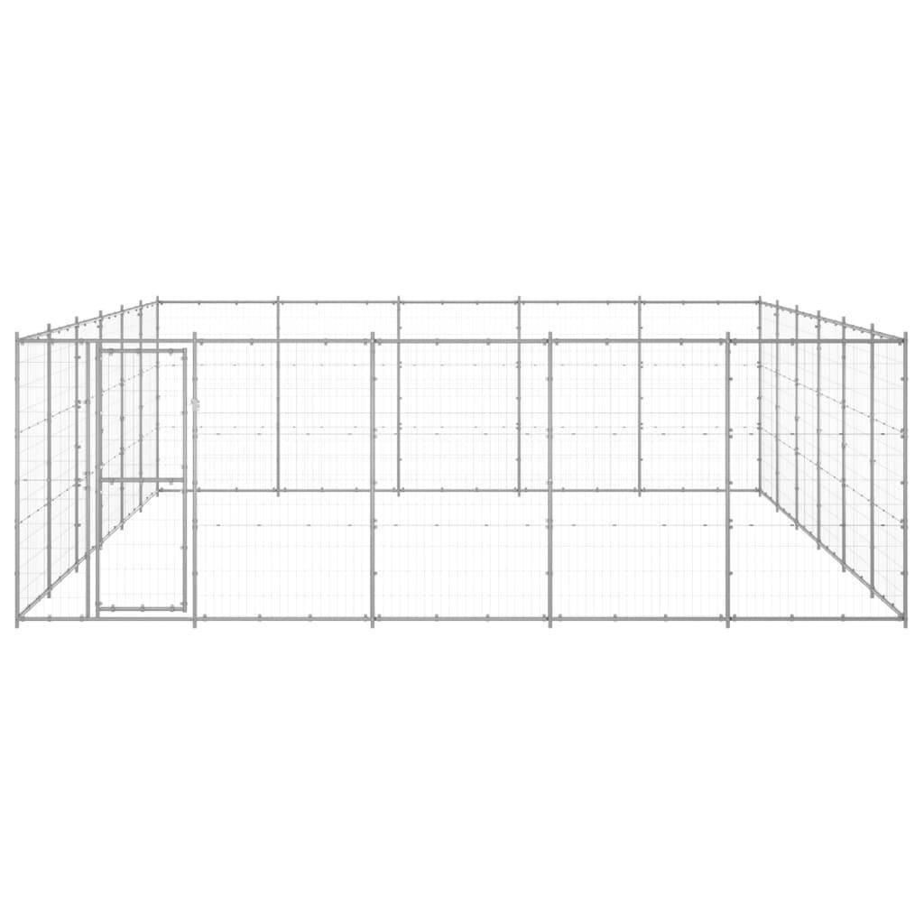 Helloshop26 - Chenil extérieur cage enclos parc animaux chien extérieur acier galvanisé 36,3 m² - Imagen 3