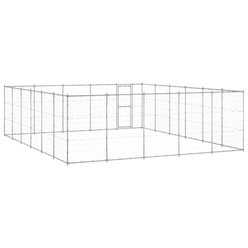 Helloshop26 - Chenil extérieur cage enclos parc animaux chien extérieur acier galvanisé 36,3 m² - Imagen 5