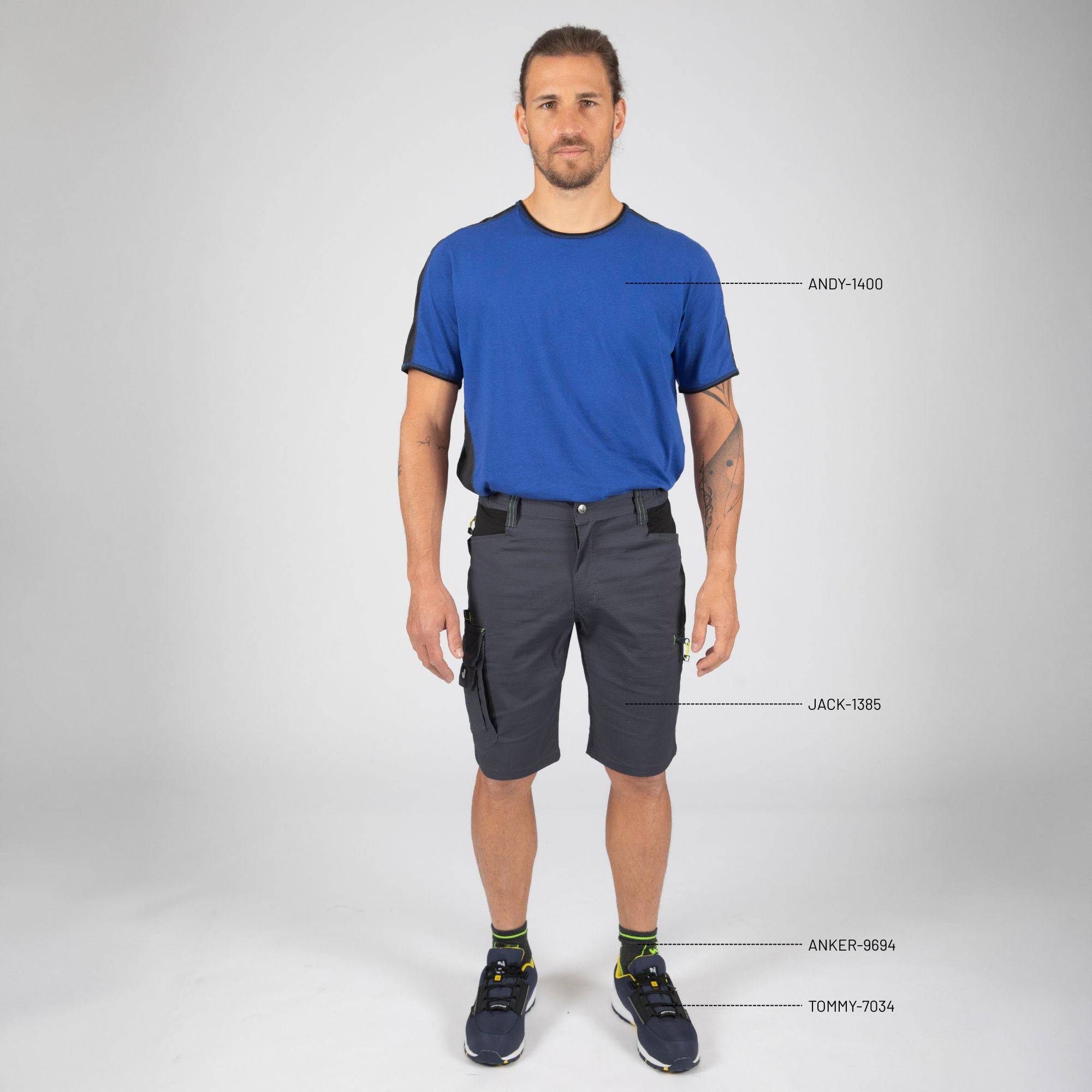 taille 38 - jack - bermuda de travail - 1385 gris - Image 2