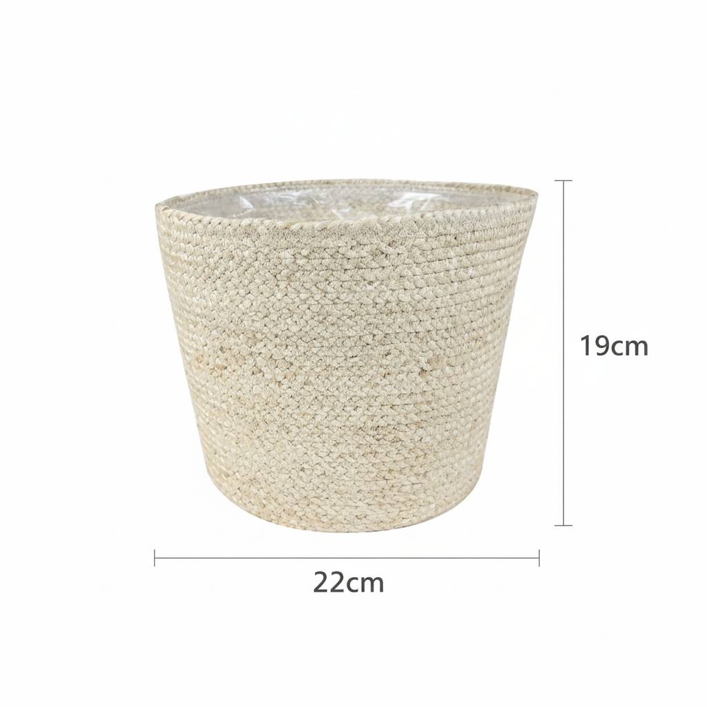 Cache-pot panier tressé - D.22cm x H.19cm - Image 6
