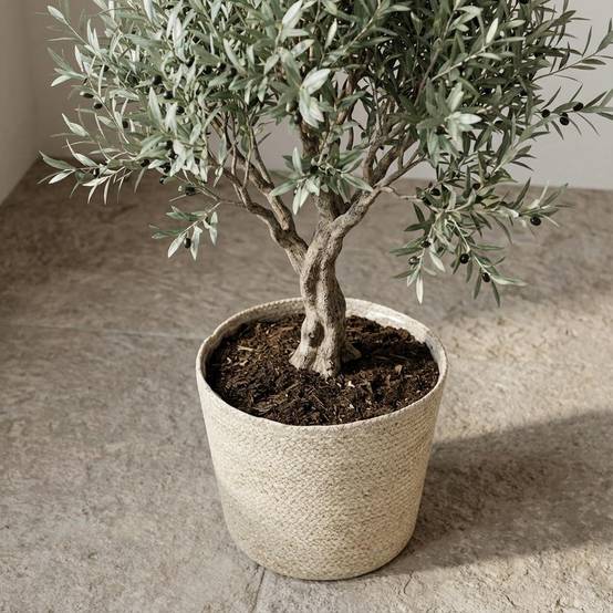 Cache-pot panier tressé - D.22cm x H.19cm - Image 5