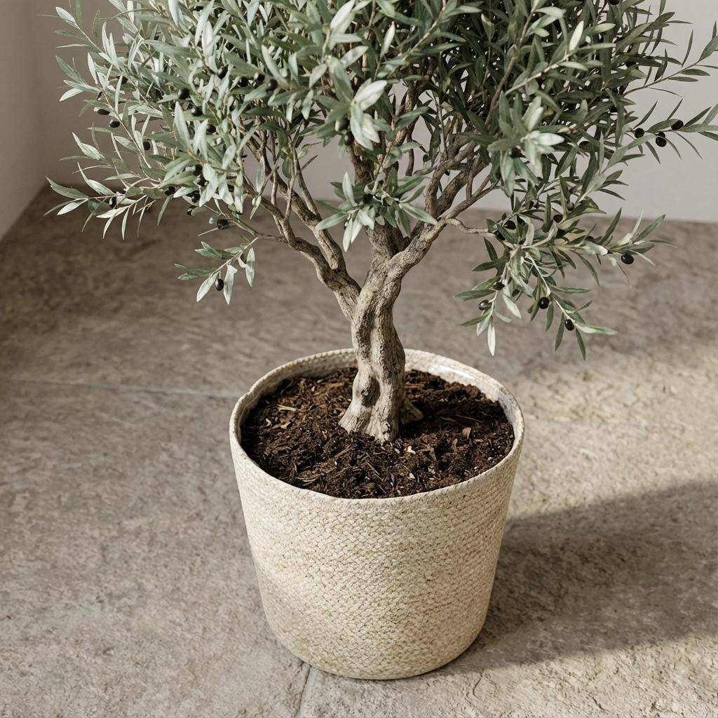 Cache-pot panier tressé - D.22cm x H.19cm - Image 5