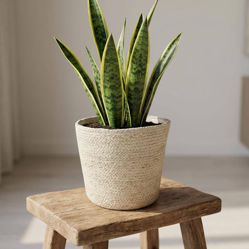 Cache-pot panier tressé - D.22cm x H.19cm - Image 1