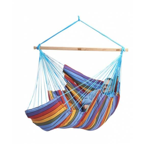Jobek - Chaise Hamac KONFORT 225x130 cm en Polypropylène molletonnée Multicolore certifié FSC 100%  JOBEK - Imagen 2
