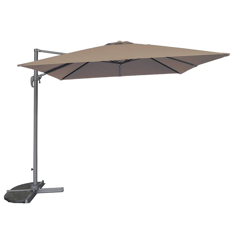 Parasol déporté taupe 3x3 m Celestia - Gecko Jardin - Imagen 2