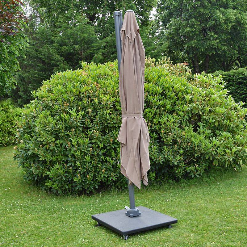 Parasol déporté taupe 3x3 m Celestia - Gecko Jardin - Imagen 5