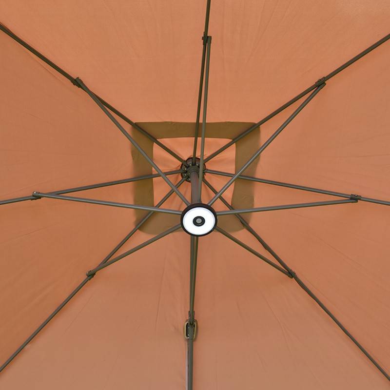Parasol déporté taupe 3x3 m Celestia - Gecko Jardin - Imagen 7