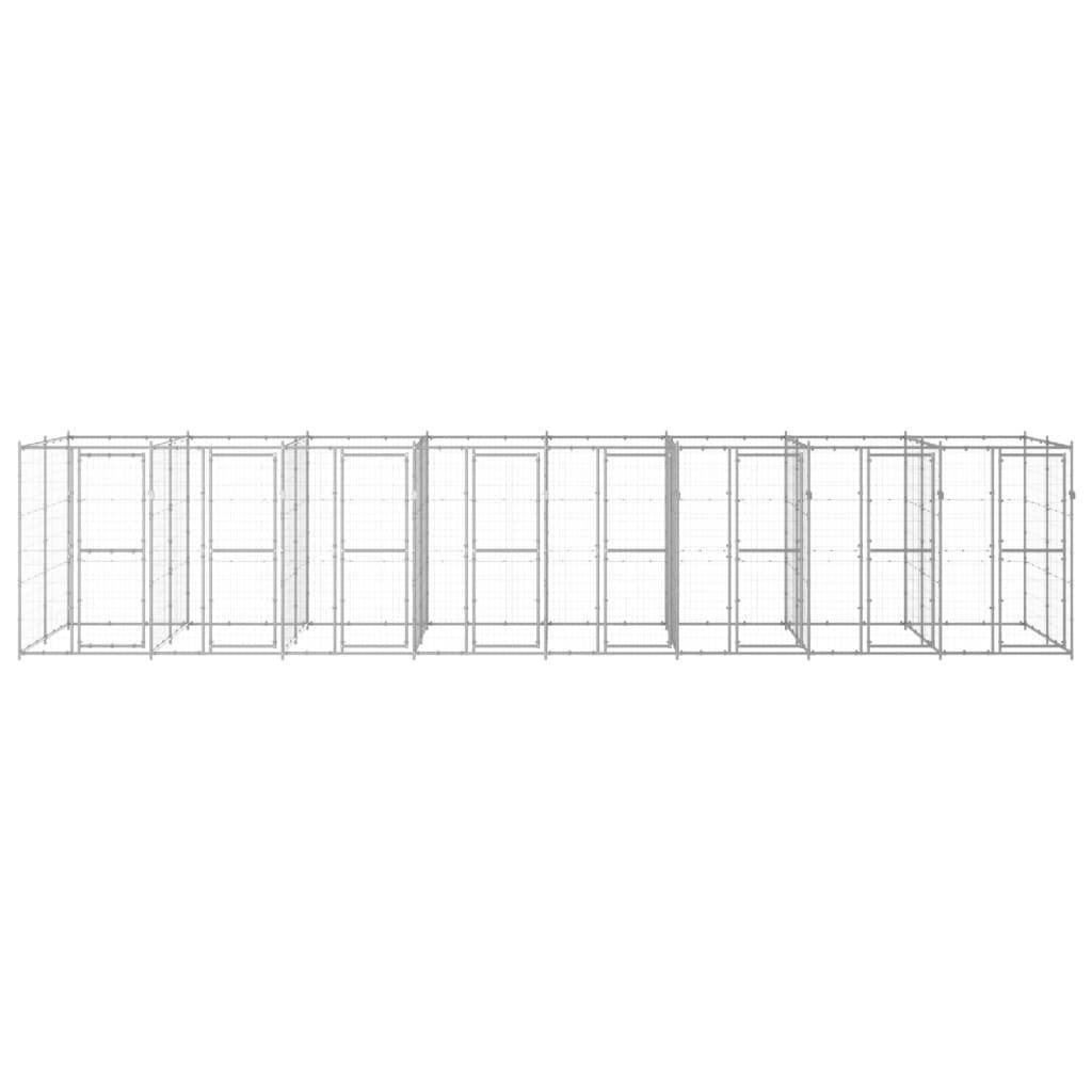 Helloshop26 - Chenil extérieur cage enclos parc animaux chien extérieur acier galvanisé 19,36 m² - Imagen 3