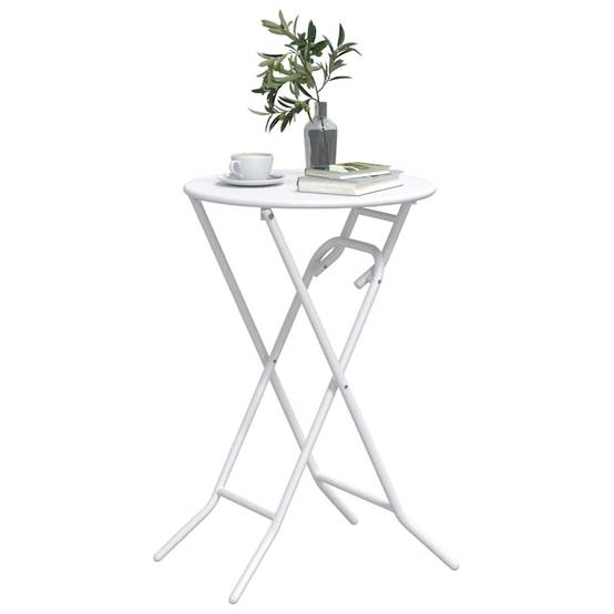 Table de Jardin Blanc 50 x 50 x 72 cm Métal - PANGIVO - Image 3