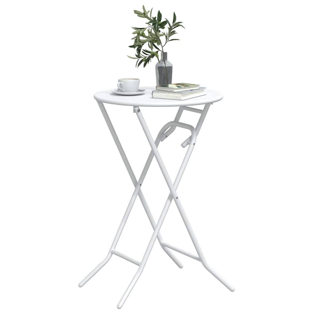 Table de Jardin Blanc 50 x 50 x 72 cm Métal - PANGIVO - Image 3