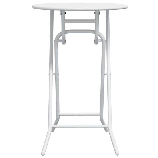 Table de Jardin Blanc 50 x 50 x 72 cm Métal - PANGIVO - Image 5