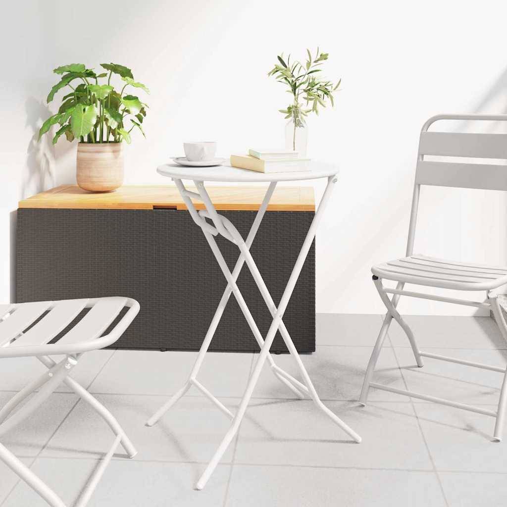 Table de Jardin Blanc 50 x 50 x 72 cm Métal - PANGIVO