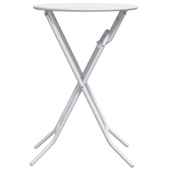 Table de Jardin Blanc 50 x 50 x 72 cm Métal - PANGIVO - Image 6