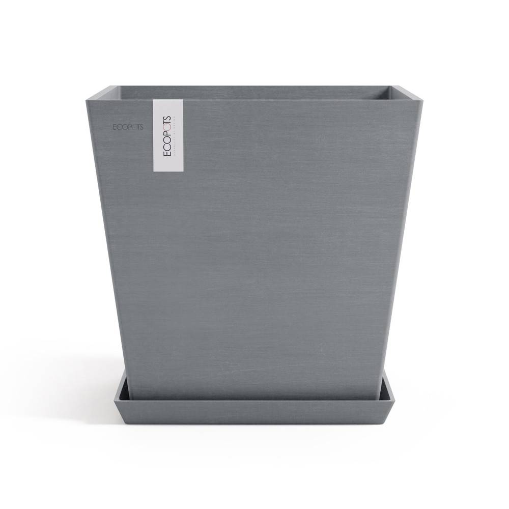 Ecopots - Pot Carré Rotterdam 45 Bleu Gris + réservoir d'eau - 45,4 x 45,4 x H. 44 cm - 63,5 L ECOPOTS - Imagen 3