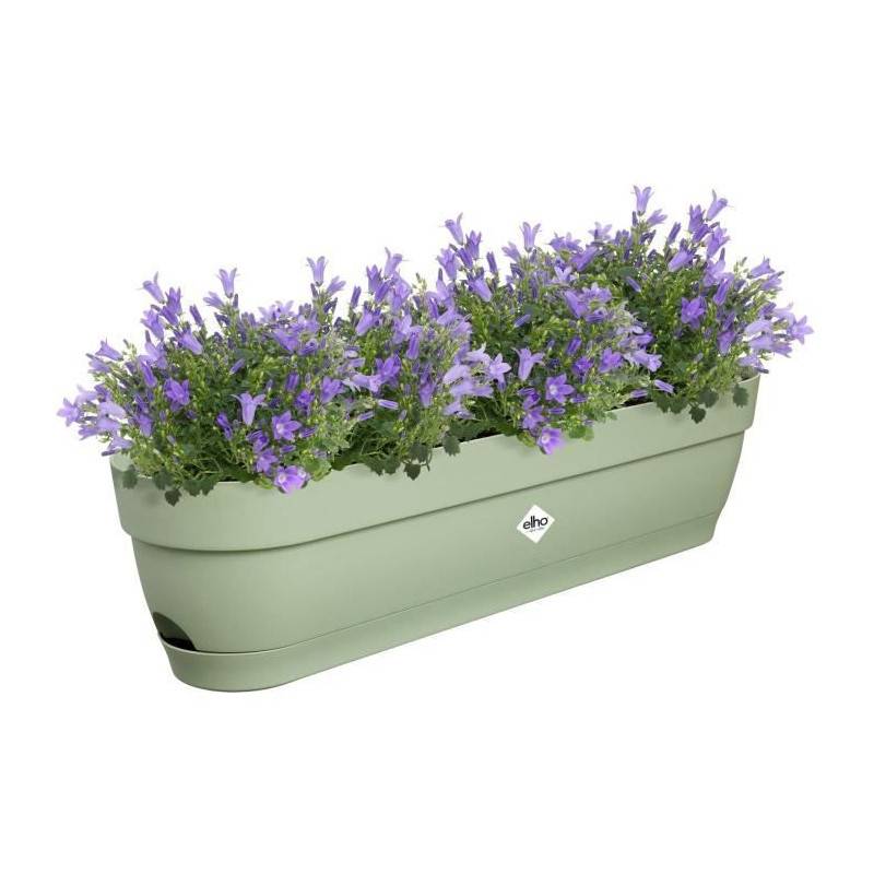 Elho - Planteur Rectangle Vibia - Plastique - Réservoir - ø70 - Vert - Imagen 1
