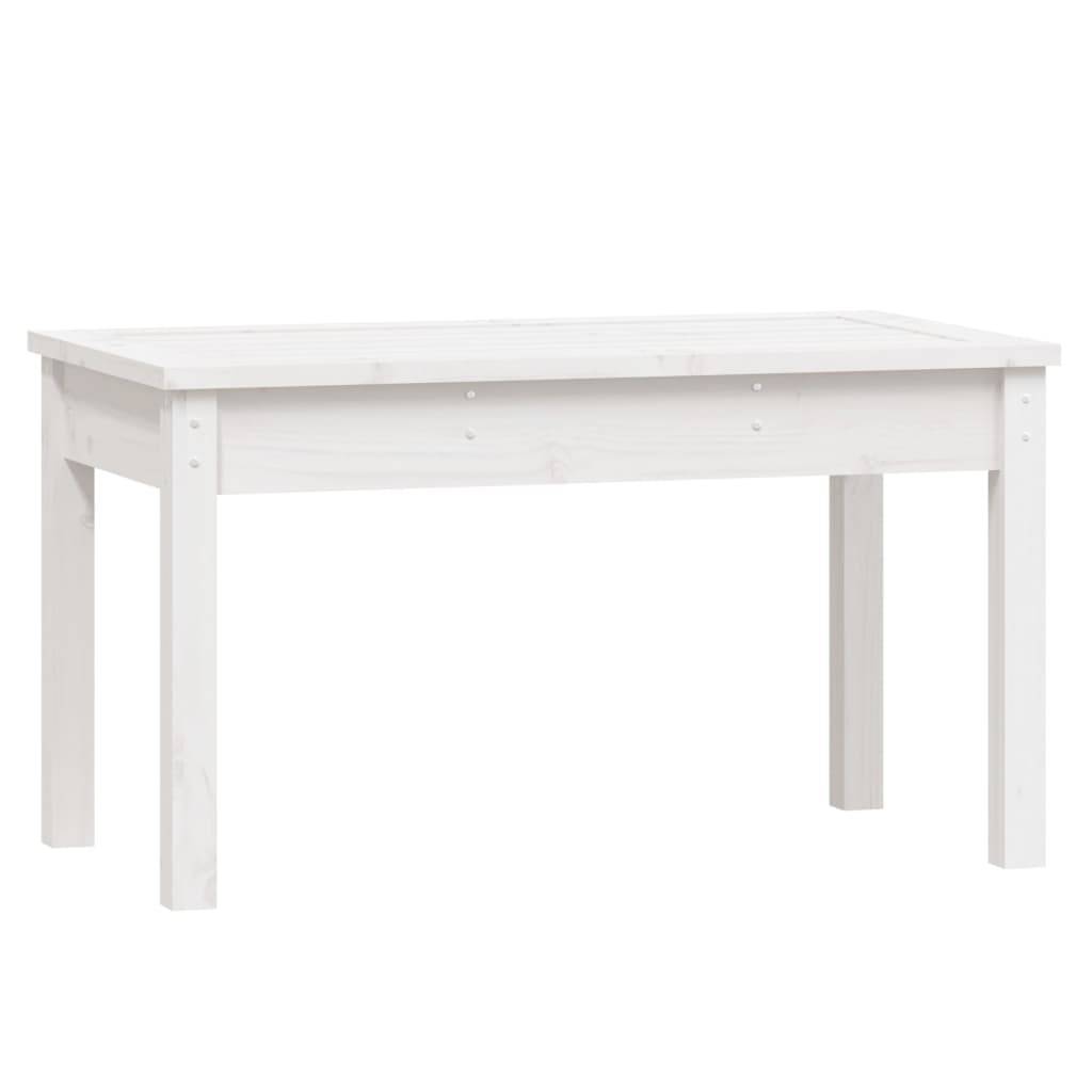 Maison Chic - Banc de jardin - Banc d'extérieur - Banquette blanc 80x44x45 cm bois massif de pin - Imagen 1