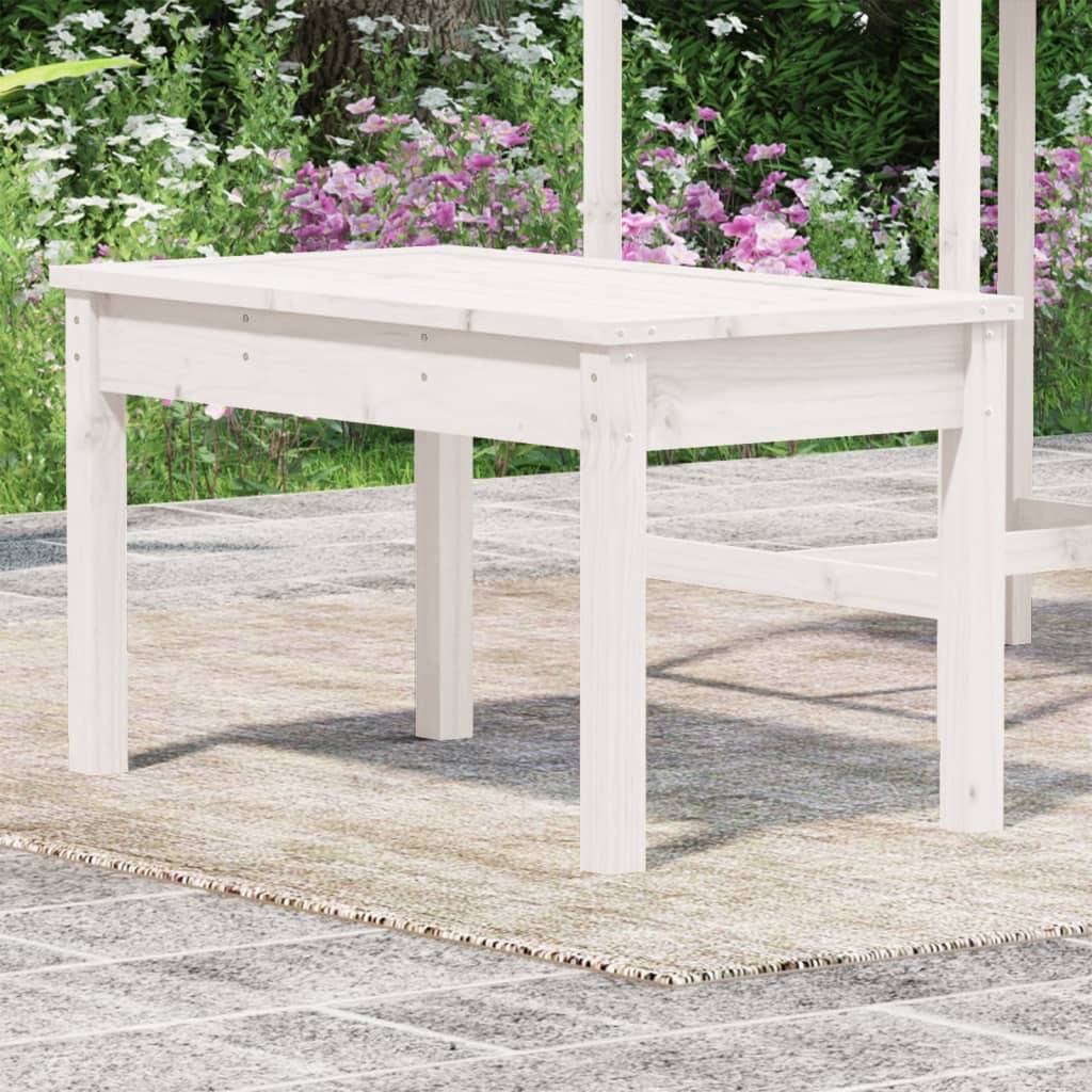 Maison Chic - Banc de jardin - Banc d'extérieur - Banquette blanc 80x44x45 cm bois massif de pin - Imagen 3