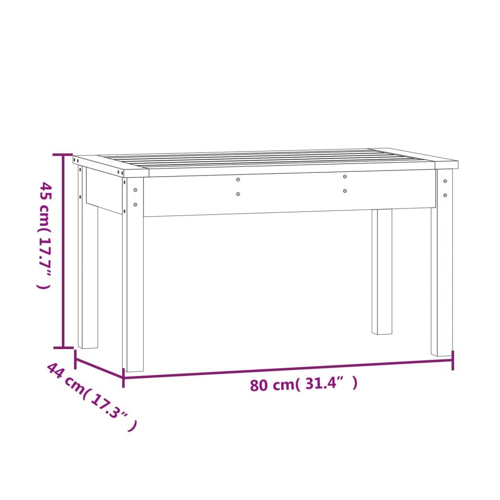 Maison Chic - Banc de jardin - Banc d'extérieur - Banquette blanc 80x44x45 cm bois massif de pin - Imagen 8