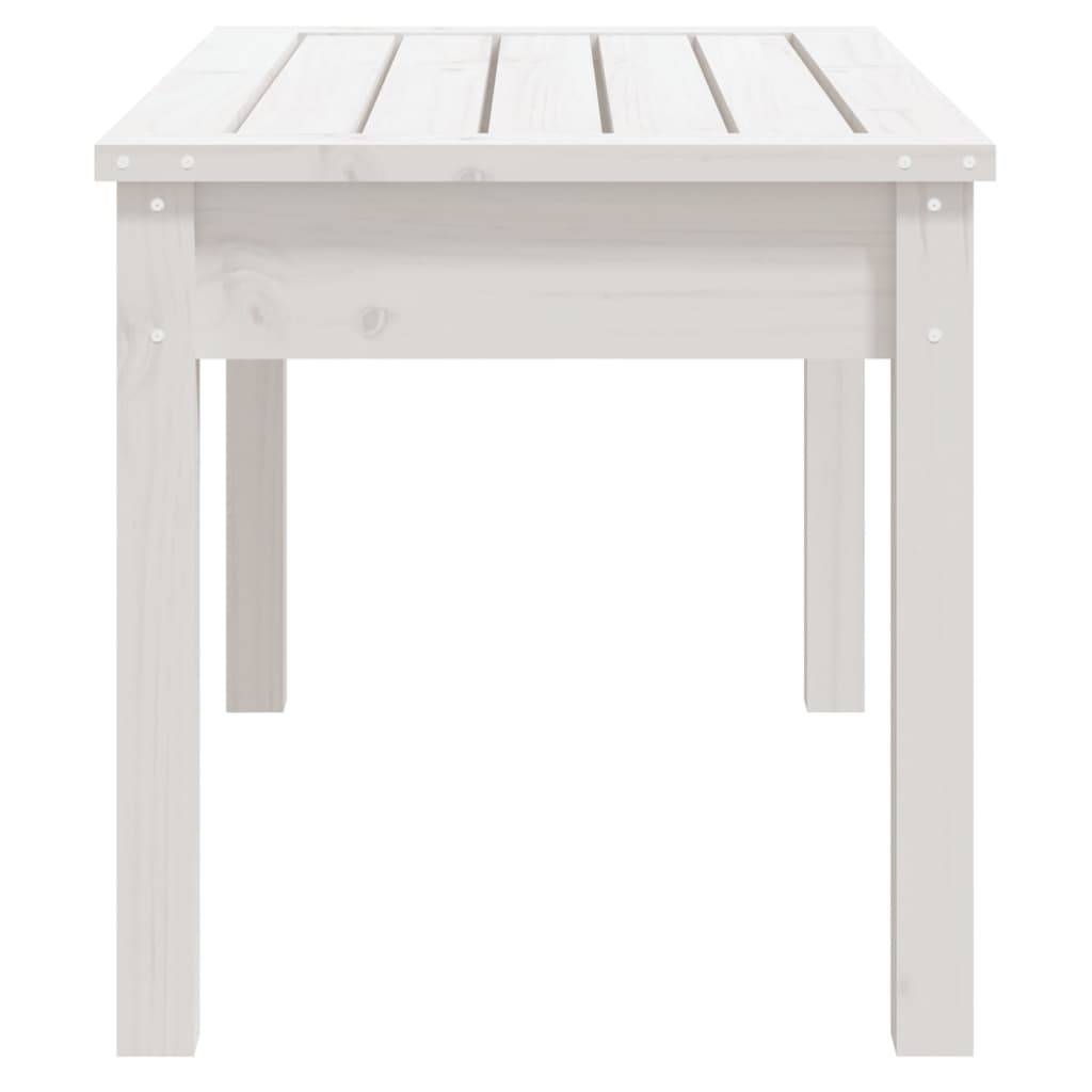 Maison Chic - Banc de jardin - Banc d'extérieur - Banquette blanc 80x44x45 cm bois massif de pin - Imagen 5