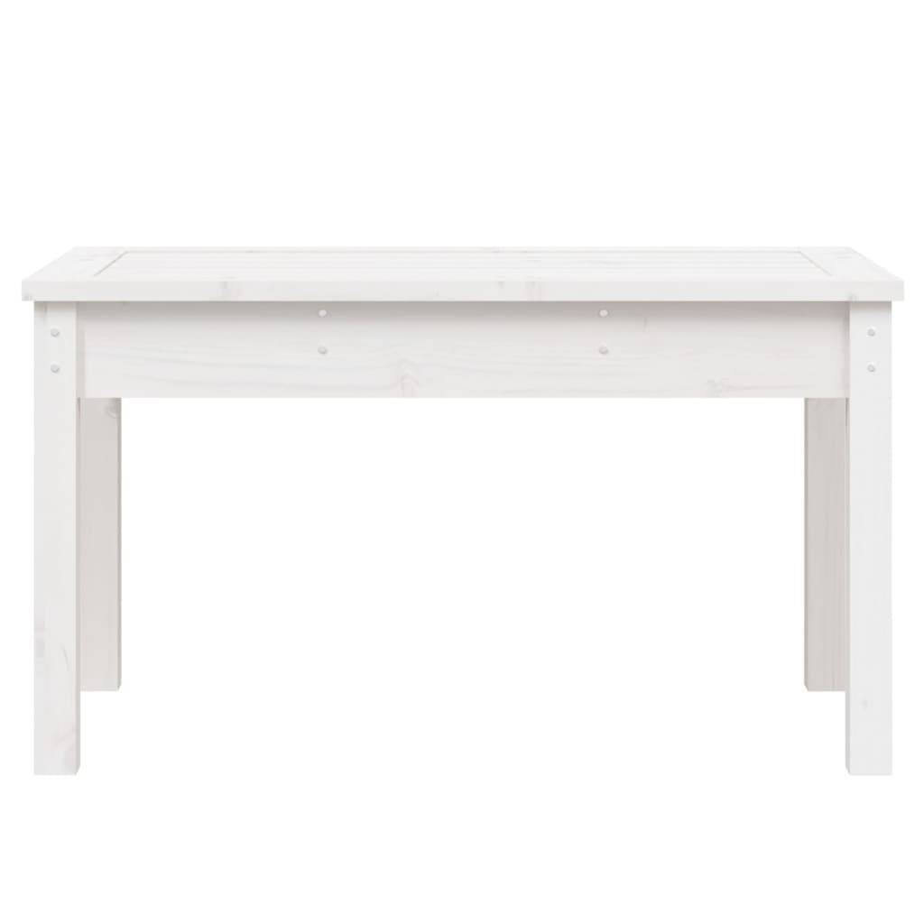 Maison Chic - Banc de jardin - Banc d'extérieur - Banquette blanc 80x44x45 cm bois massif de pin - Imagen 4