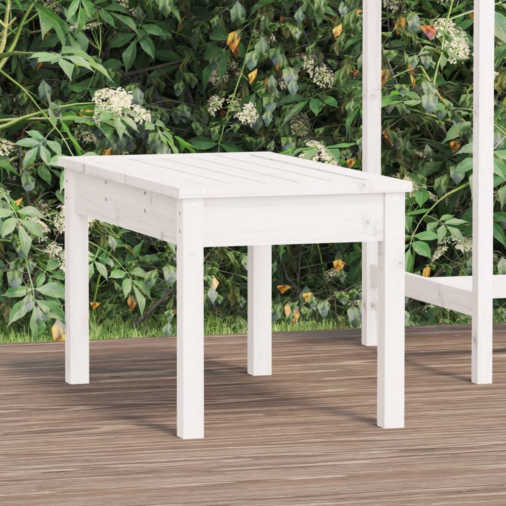 Maison Chic - Banc de jardin - Banc d'extérieur - Banquette blanc 80x44x45 cm bois massif de pin - Imagen 2