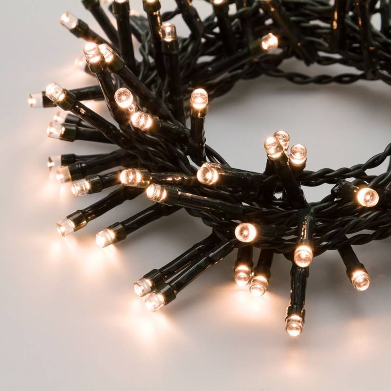 Lotti - Guirlande à piles 2m 48 LED blanc chaud 8 modes mémoire timer câble vert Lotti - Imagen 1