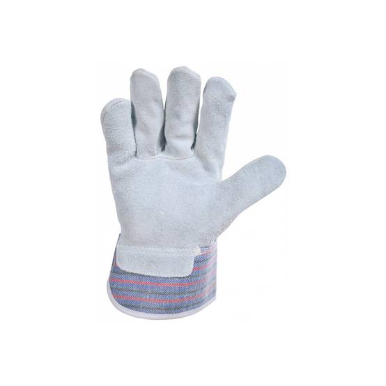 Gant manutention Lourde SINGER Taille 10 Cuir croute de bovin Paume doublée Manchette caoutchoutée - Image 2