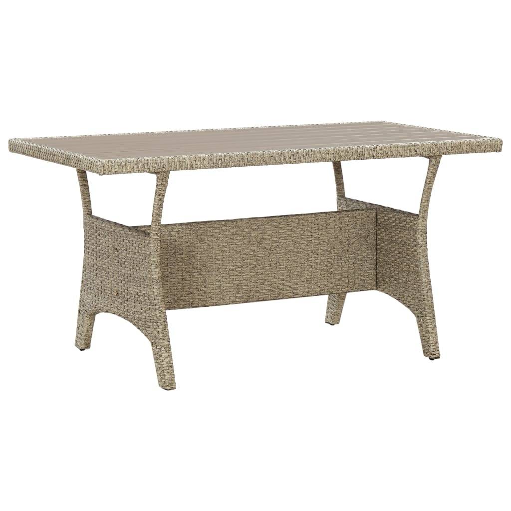 ComfortXL - Table de Repas de Jardin 120x70cm en Résine Tressée Grise, Structure Acier – ComfortXL Outdoor Living - Image 1