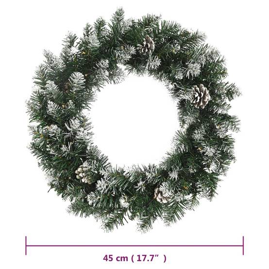 ComfortXL - Couronne de Noël Artificielle 20 LED à Piles Décoration Porte Blanc Chaud 45cm – ComfortXL Outdoor Living - Image 5