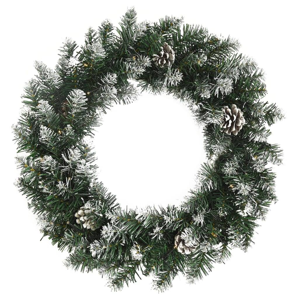 ComfortXL - Couronne de Noël Artificielle 20 LED à Piles Décoration Porte Blanc Chaud 45cm – ComfortXL Outdoor Living - Image 2