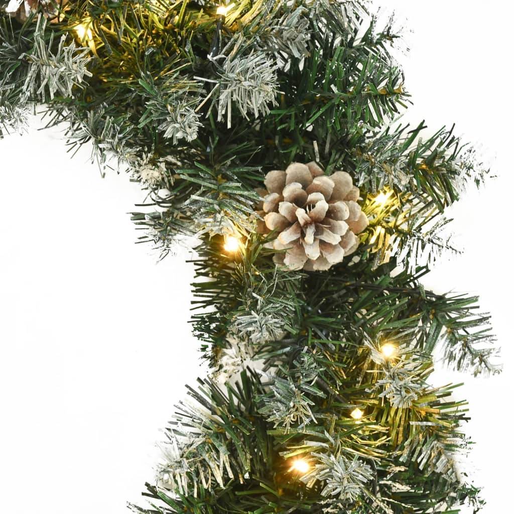 ComfortXL - Couronne de Noël Artificielle 20 LED à Piles Décoration Porte Blanc Chaud 45cm – ComfortXL Outdoor Living - Image 3