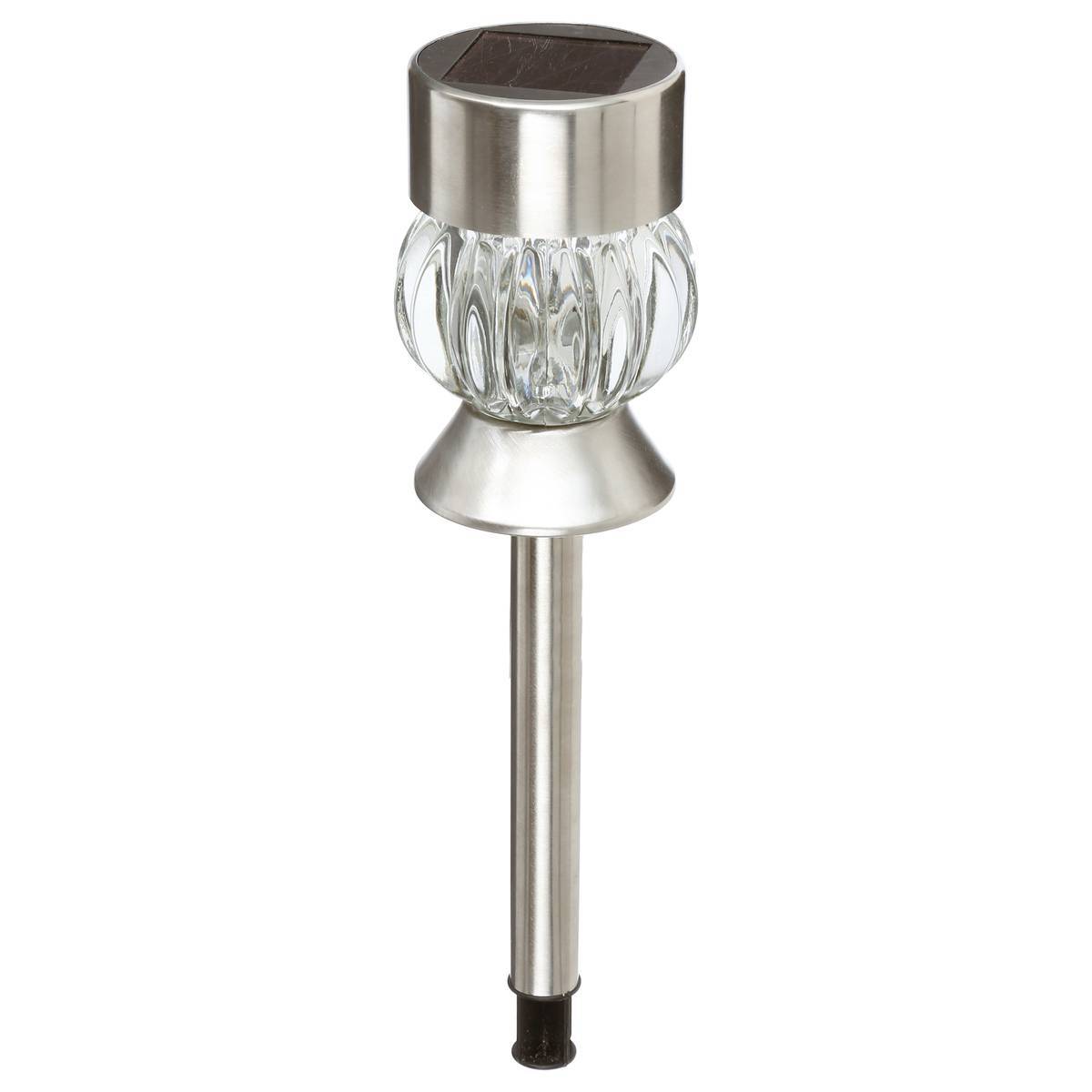 Atmosphera - Balise solaire "Ludel" argent H34cm ATMOSPHERA CREATEUR D'INTERIEUR - Imagen 1
