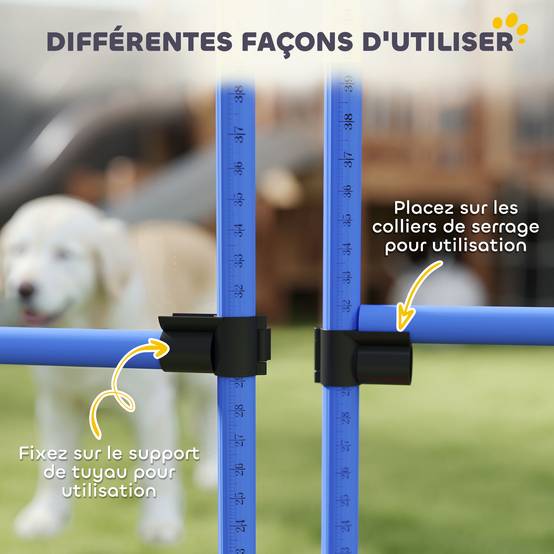 Obstacles d'agilité pour chien plastiques bleu 99 x 65 x 94 cm - PANGIVO - Image 10