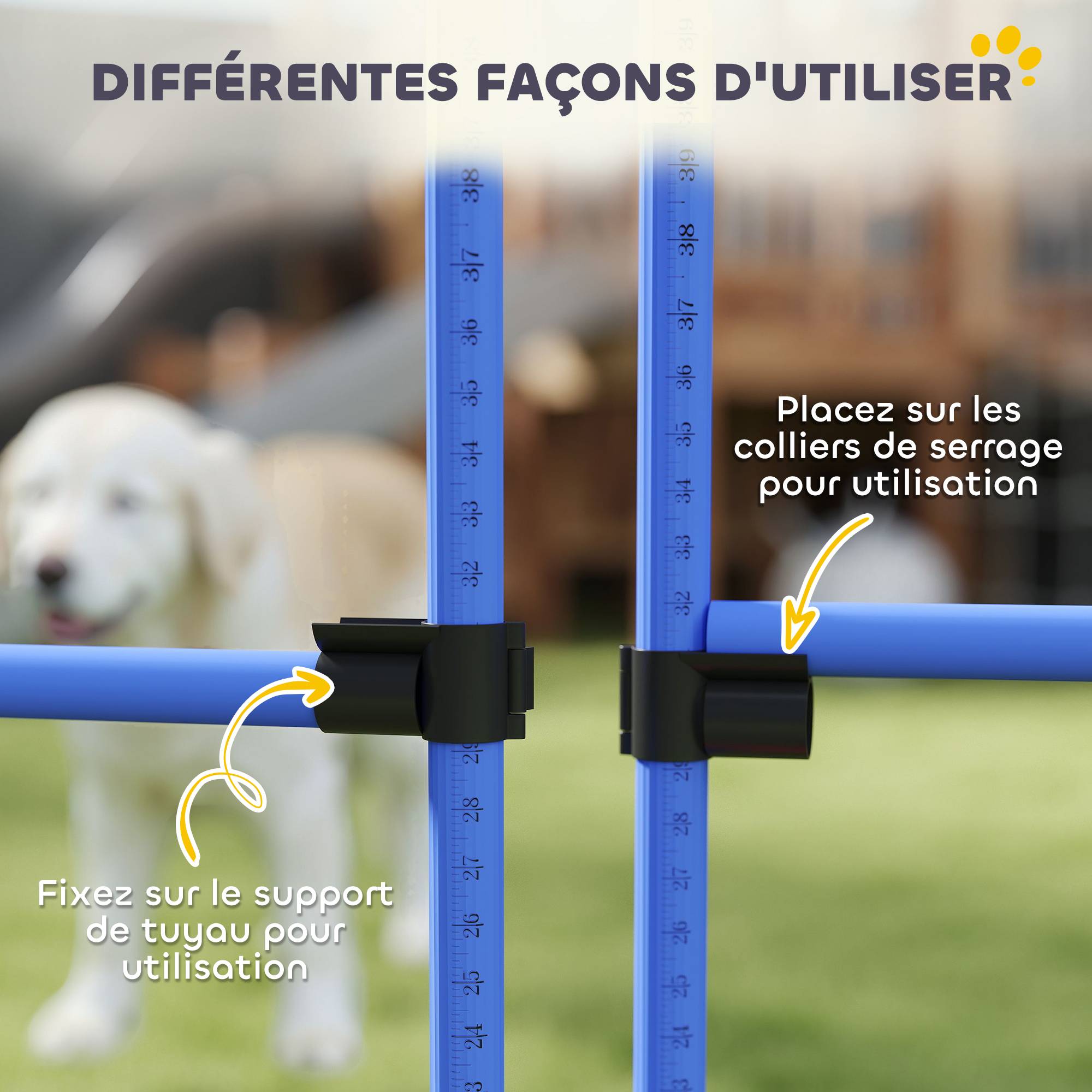 Obstacles d'agilité pour chien plastiques bleu 99 x 65 x 94 cm - PANGIVO - Image 10